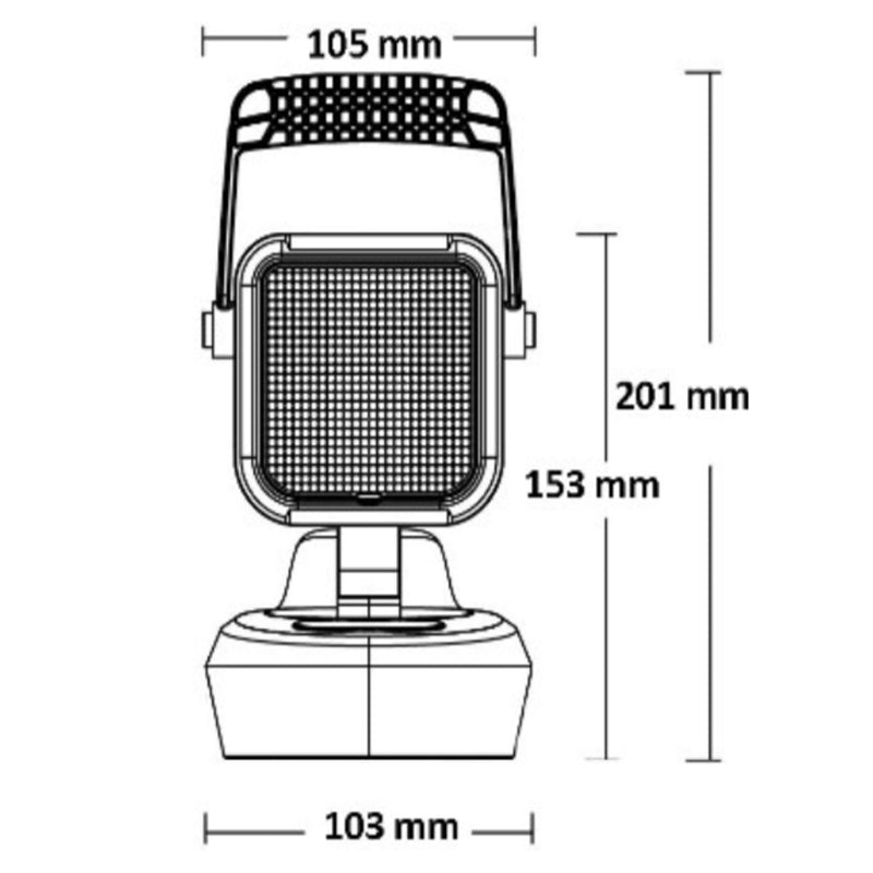 Magnetic Battery Powered Worklight with Amber Warning Beacon
