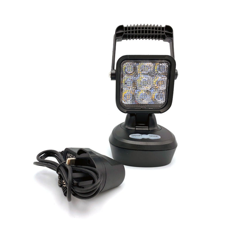 Magnetic Battery Powered Worklight with Amber Warning Beacon
