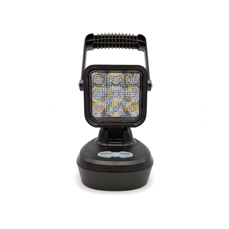 Magnetic Battery Powered Worklight with Amber Warning Beacon