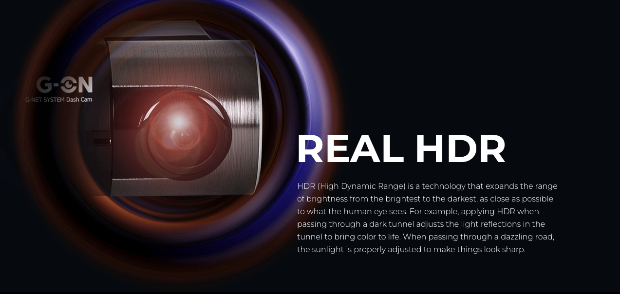 G-ON 2 2K QHD Forward and FHD Rear Dashcam - Hardwire Option