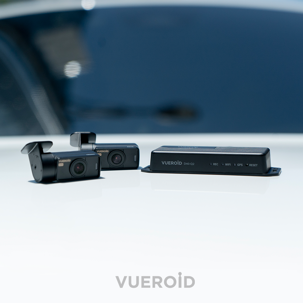 Vueroid D40 Q2 QHD Forward and Rear Dashcam Package