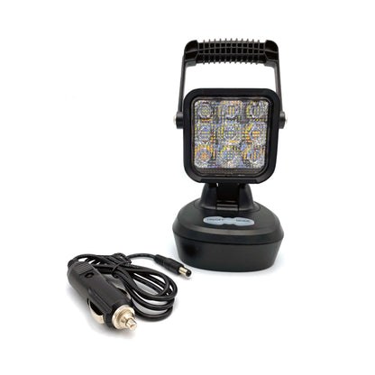 Magnetic Battery Powered  Worklight with Amber Warning Beacon