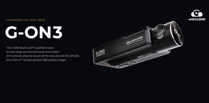 G-ON 3 2K QHD Forward FHD Rear and Internal Dashcam -  Hardwire Option