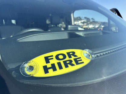 Taxi "For Hire" Windscreen Sign